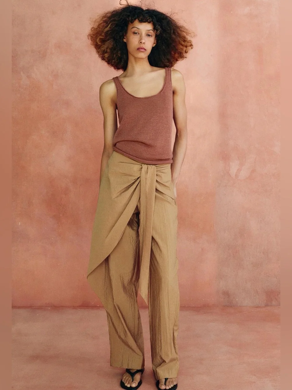 ZARA fashion statement,  Flattering Sarong, Pareo Linen blend pants🔥🔥🔥